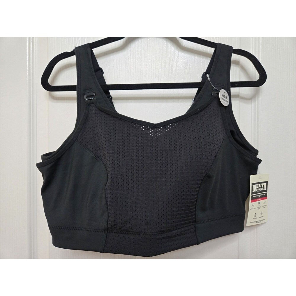 Duluth size 20W black Adjustabust High Impact Bra. New With Tags